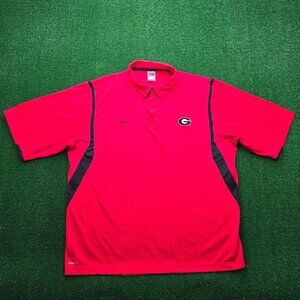 Georgia Bulldogs Polo Shirt Mens 2XL Red Vintage Nike Team NCAA College Football
